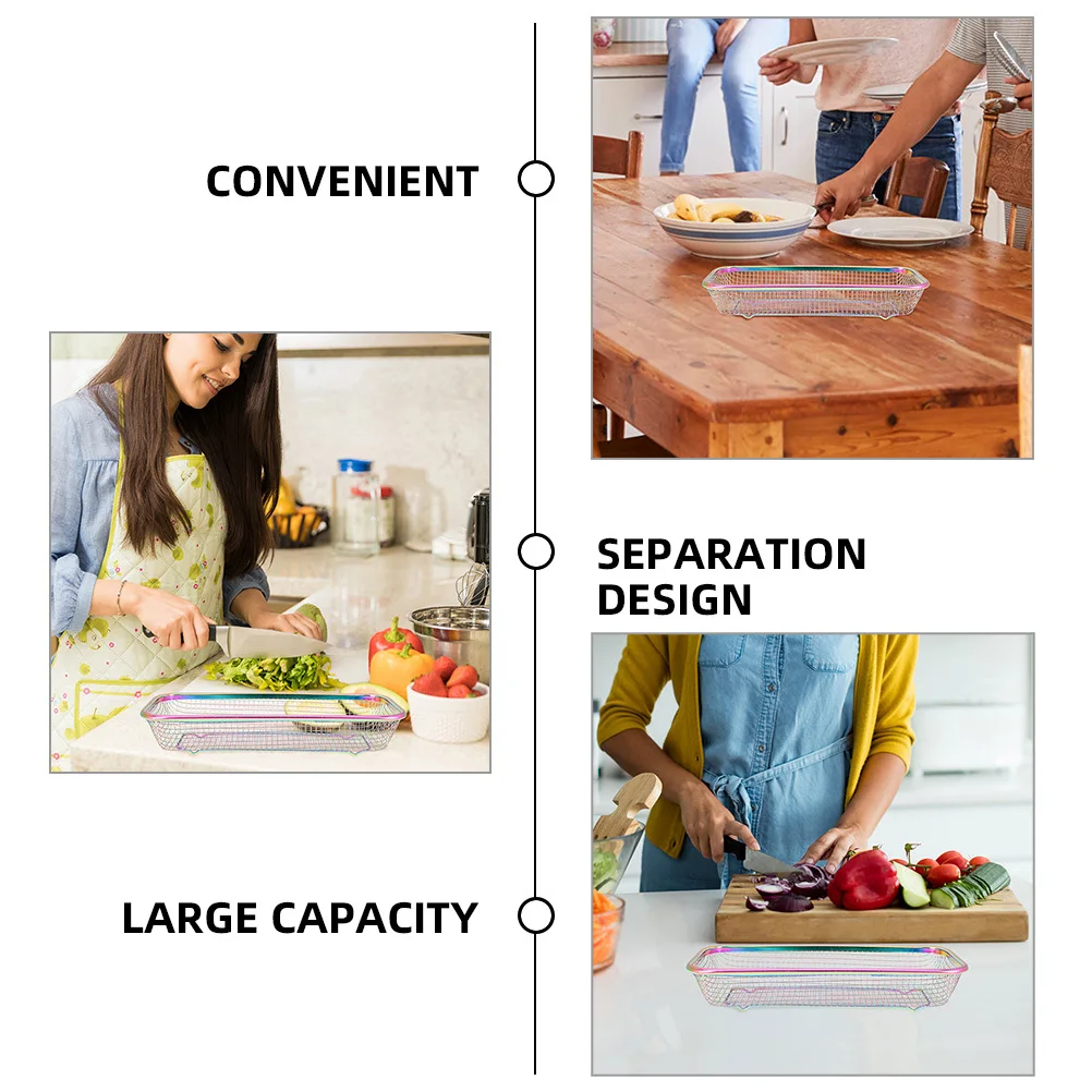 

2Pcs Stainless Steel Chopstick Basket Desktop Organizer Multi-Function Cutlery Holder Utensil Storage Rack Silverware Drainer