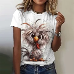 3D Printed Rabbit T Shirt For Women Cute Animal Pattern Short Sleeves Summer Casual Fashion Street O-Neck Tees Oversize T-Shirts
