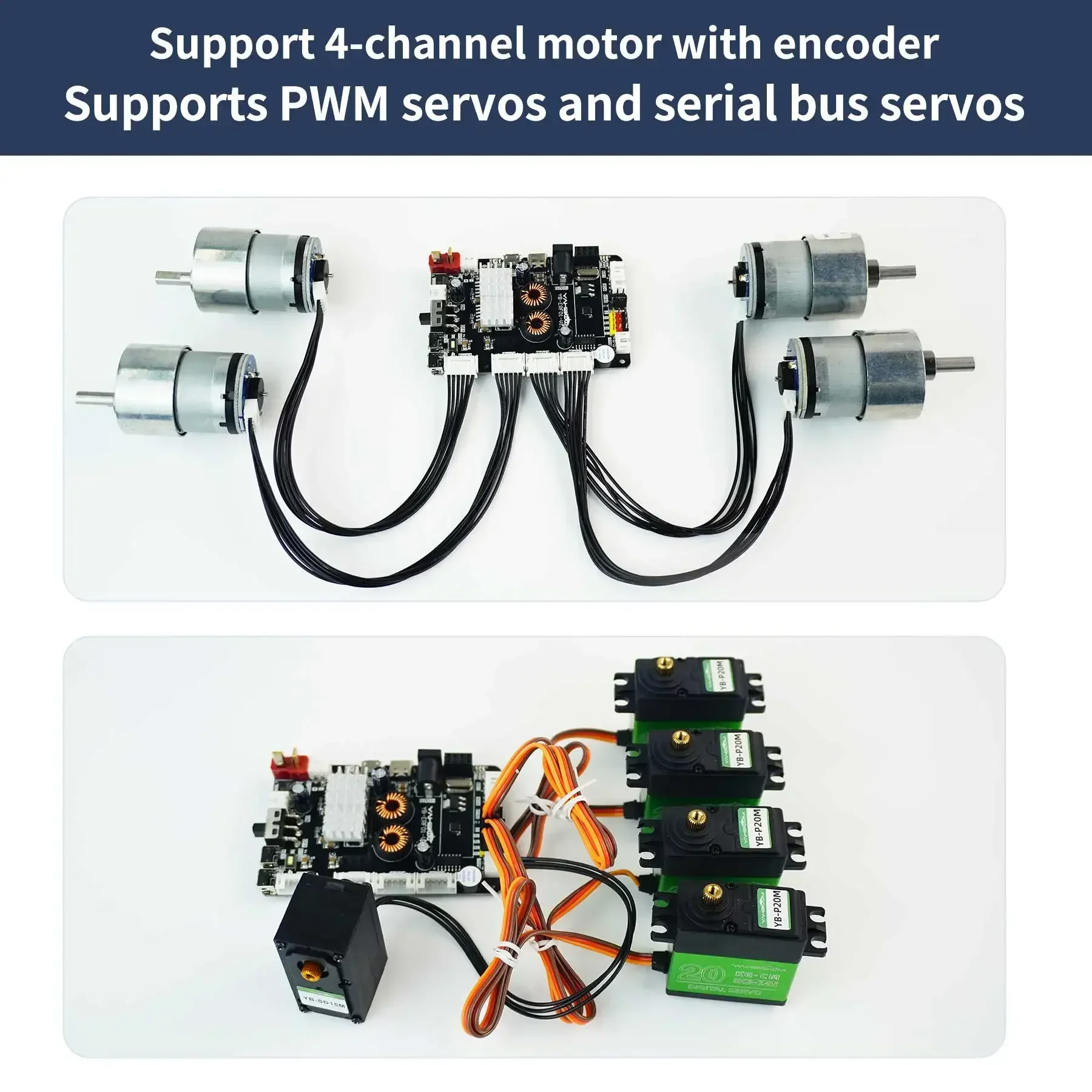 Carte de commande de robot Yahboom Ros Ros2, Stm32f103rct6 Imu, Raspberry Pi Jetson Robtiendra cs