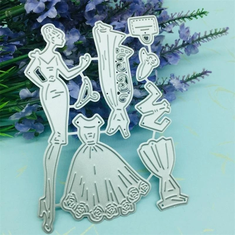 

Beauty Dress Metal Die Cuts DIY Cutting Template for Scrapbook Album Paper Card