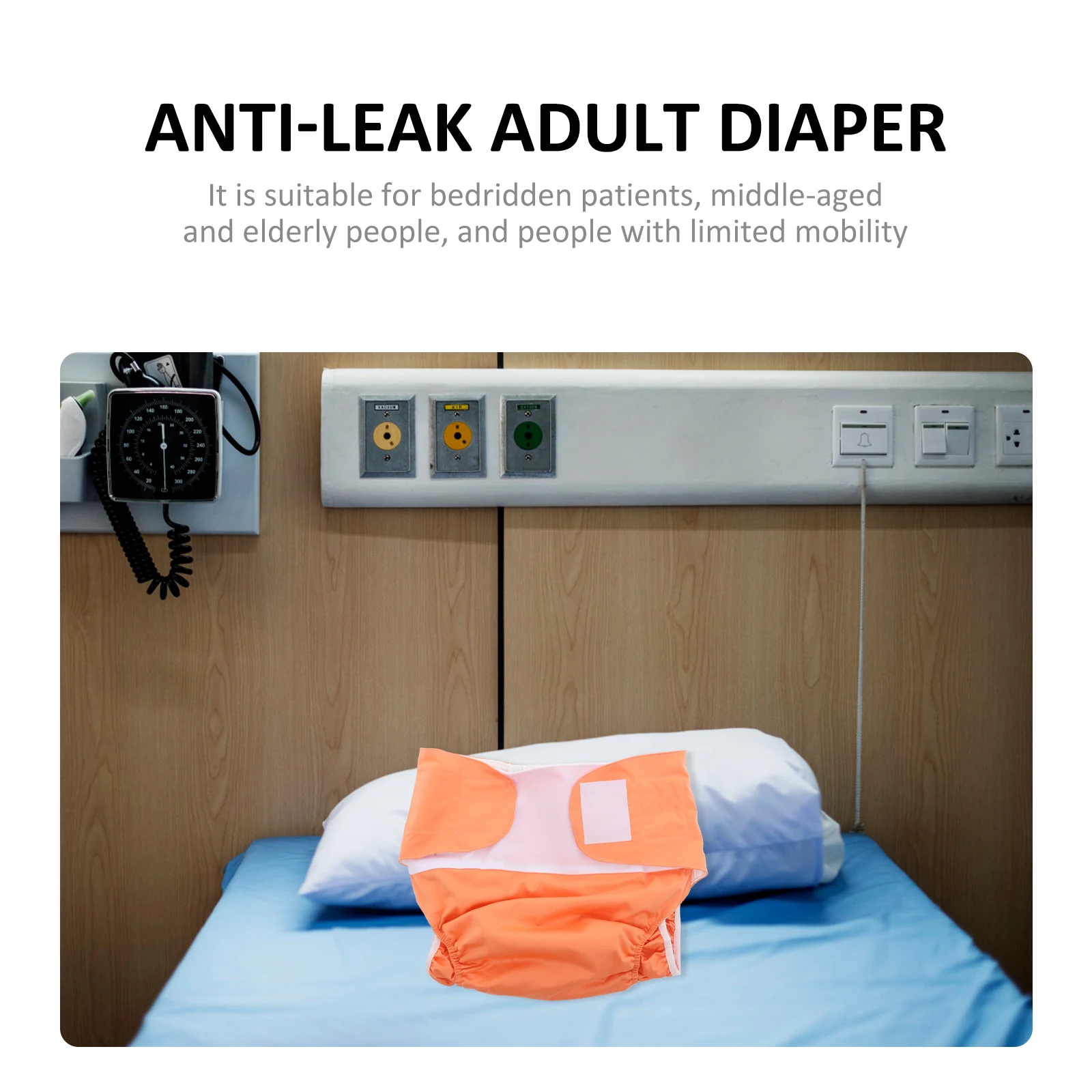 

Waterproof and Anti-side Leakage Pants Elderly Diapers Reusable Adult Cloth Washable Urinal Leakproof Disposable Incontinence