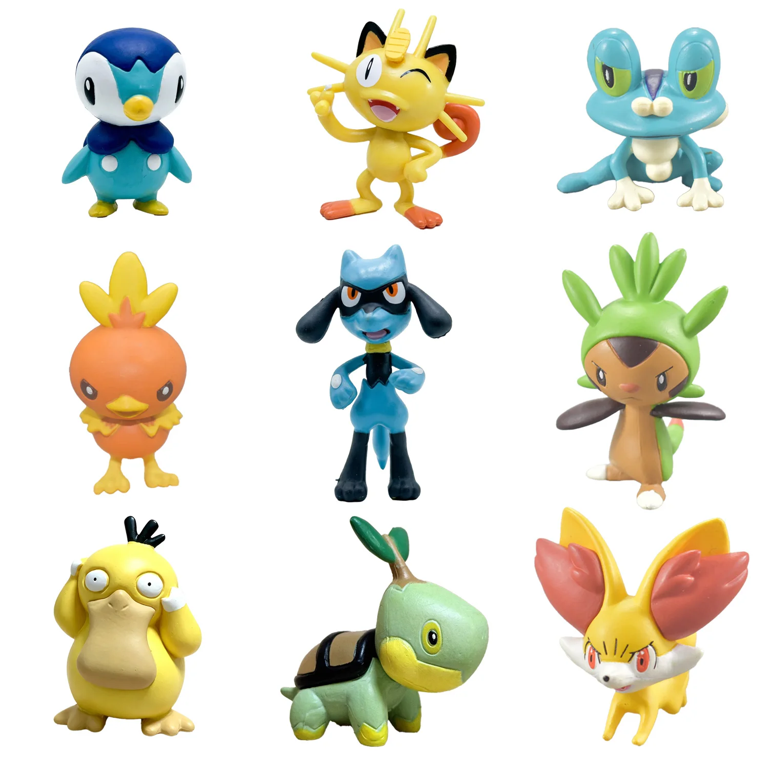 Figuras de acción de Pokémon Kanto Starters, Charmander, Bulbasaur, Squirtle, Psyduck, modelo de muñeca, juguetes de colección para niños