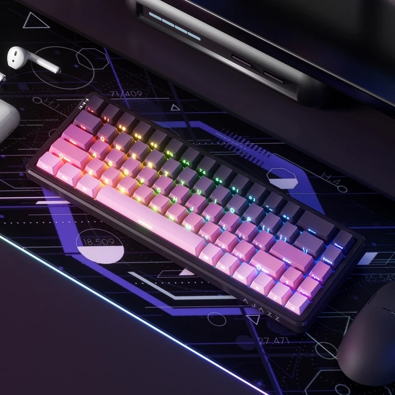 Ajazz Ak680max Magnetic Switch Keyboard Wired 68keys E-Sports Game 8k Return Rate Pc Office Game Mechanical Keyboard Custom Gift