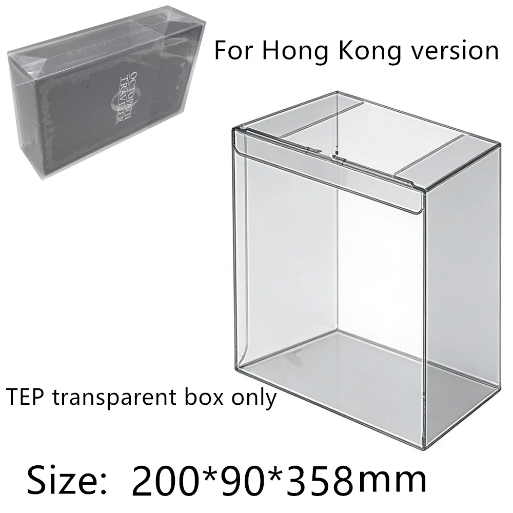 Caja protectora transparente para Octopath Traveler 0, edición de coleccionista, cajas de almacenamiento TEP, estuche transparente para juegos