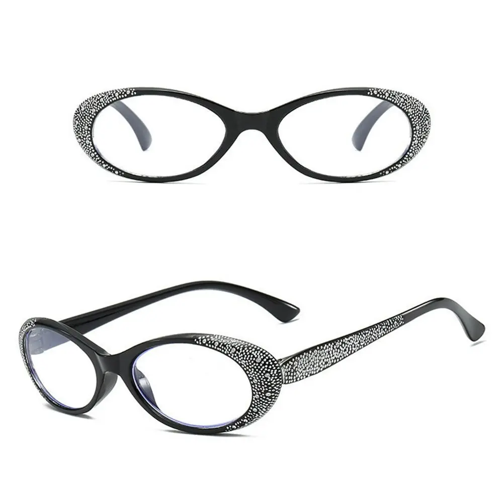 Blue Ray Blocking Anti-Blue Light Reading Glasses Eye Protection Glitter Frame Presbyopia Eyeglasses Luxury Diamond Ultralight