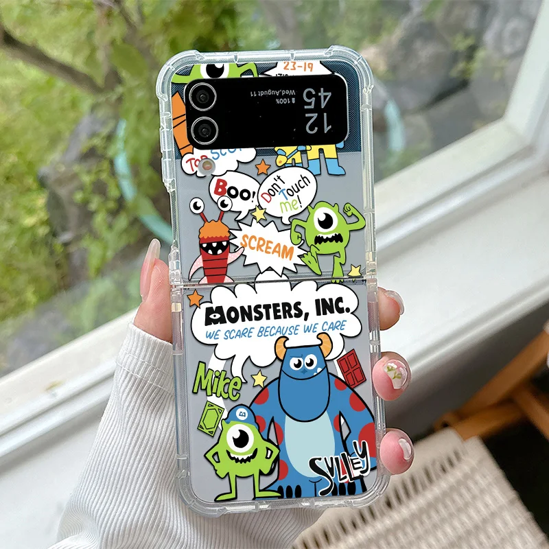disney little monsters Magsafe Magnetic Phone Case for Samsung Galaxy Z Flip 3 4 Z Flip 5 6 Z 5G Soft Clear Tpu Cover image 5