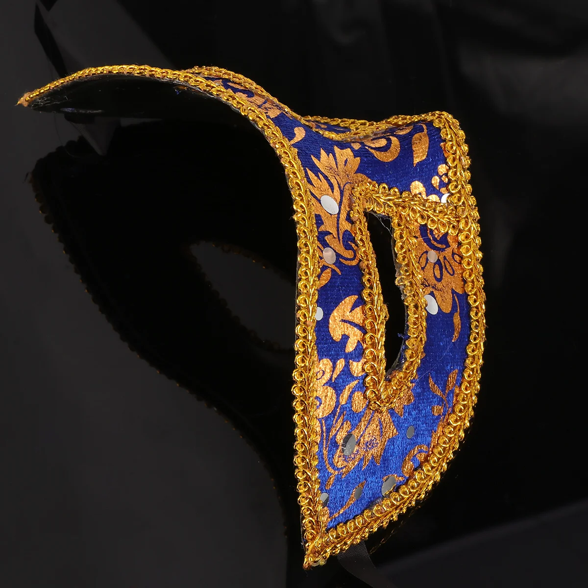 Masque de noël pour hommes, bleu foncé, demi-visage, fête de carnaval, bal de promo, Costume d'halloween rétro réglable