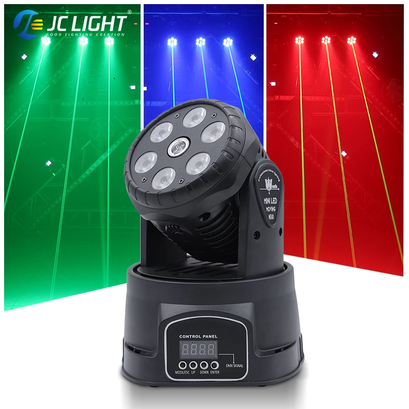 Mini 7 szt. Led ruchoma głowica lampa Par mycia i Laser 10W Mini oświetlenie imprezowe sceniczny RGBW na imprezy House Disco DJ Show