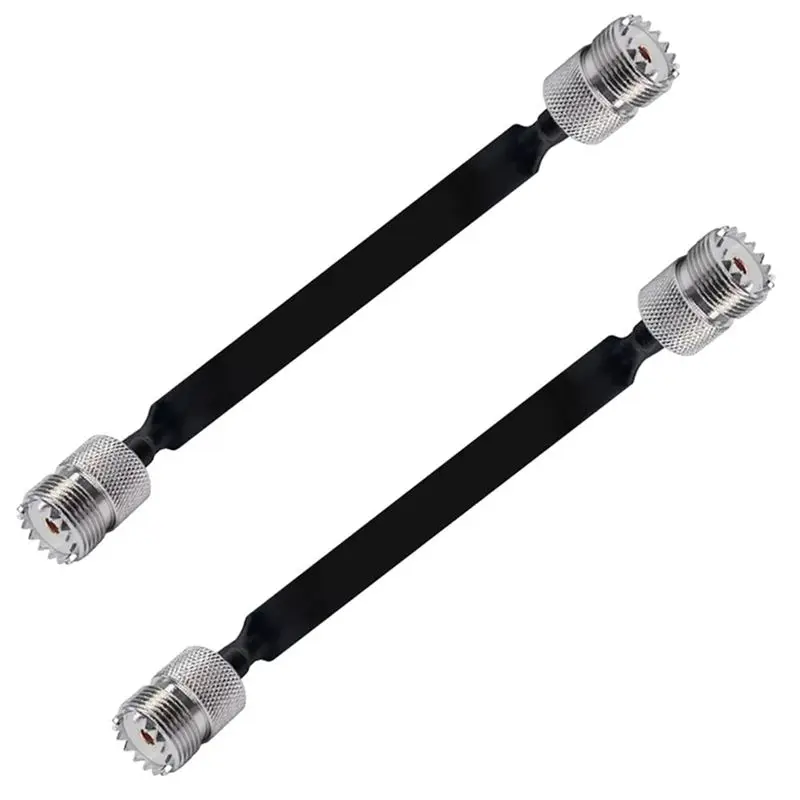 

Y01A 2 Pack 40Cm RF Coaxial Cable Window/Door Pass Through Flat Cable, SO239 UHF Female To UHF Female,50 Ohm