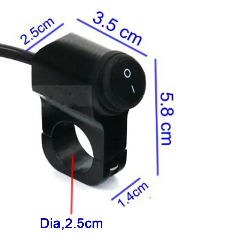 

All Weather Alloy Handlebar Headlight Switch Universal 25mm Motorcycle on Off Button Control for Road Safety Upgrade