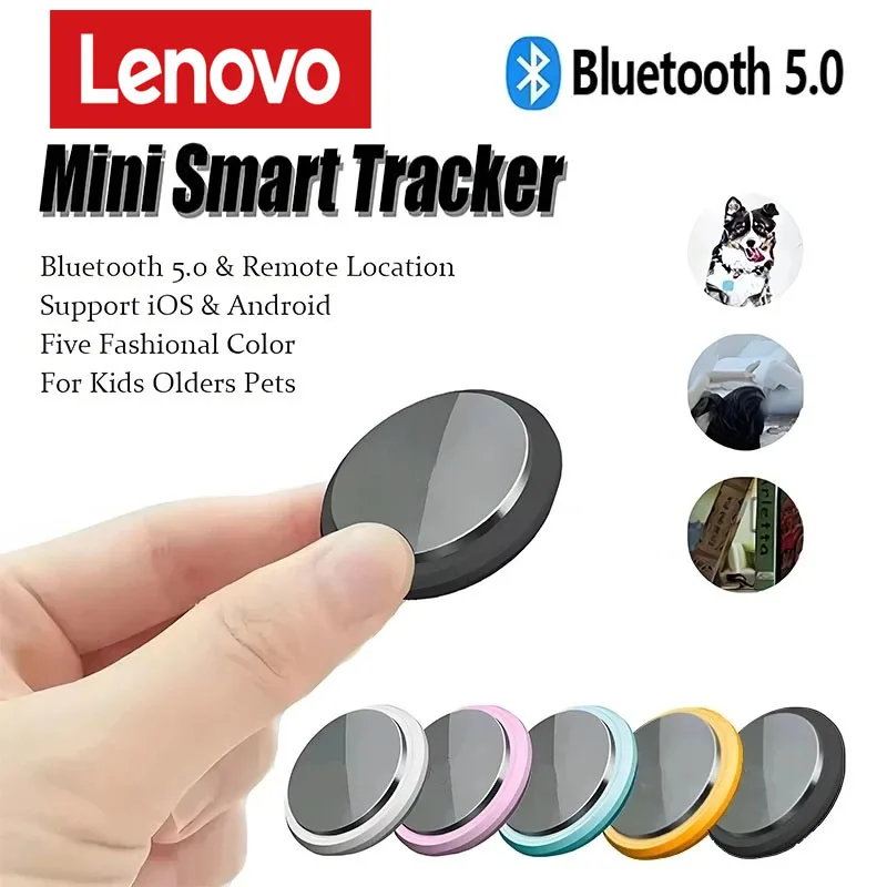 Lenovo Mini GPS Tracker Bluetooth 5.0 Elderly Kids Pet Wallet Tracking Smart Finder Locator Car Locator For IOS Android