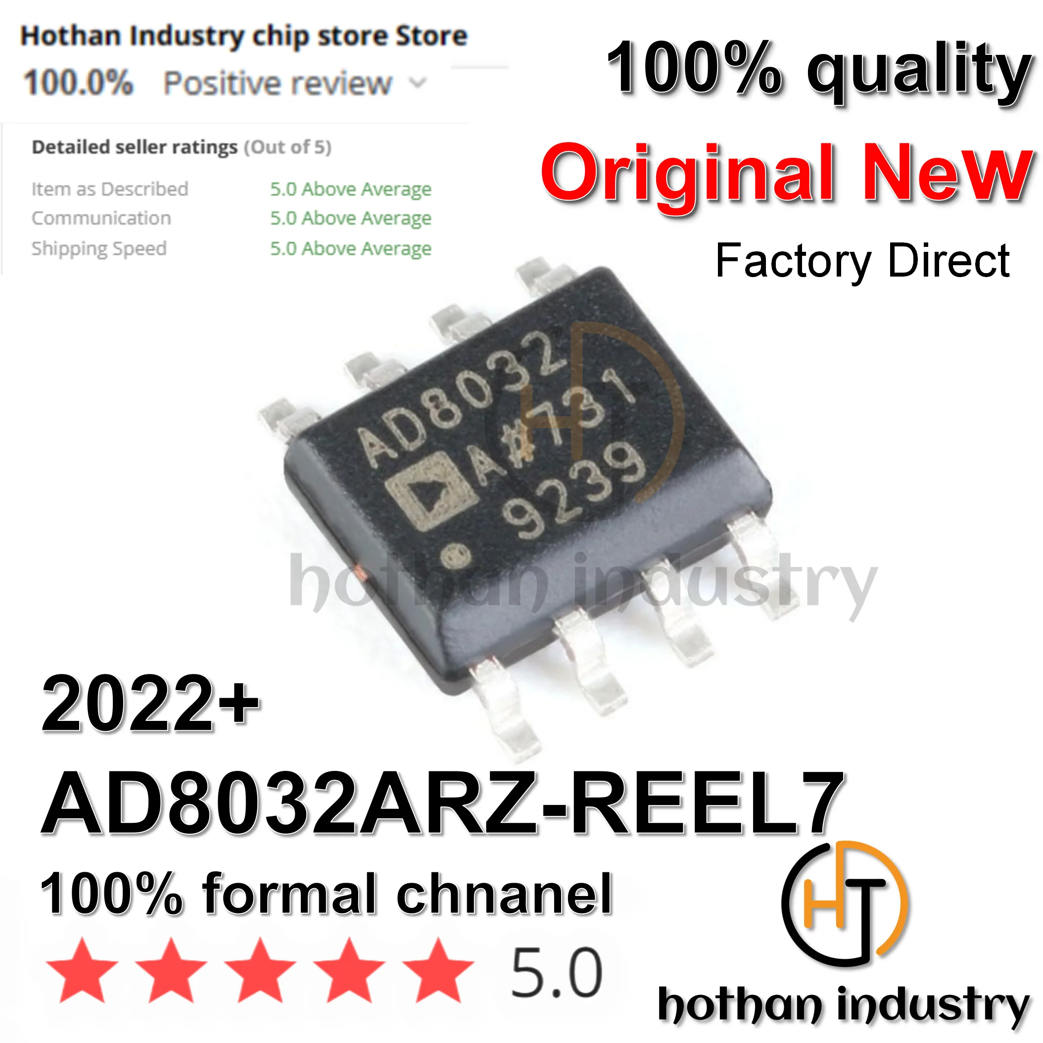 （1-5PCS） AD8032ARZ-REEL7  AD8032  SOP-8 Operational Amplifiers - Op Amps SOIC DUAL LOW POWER OP AMP