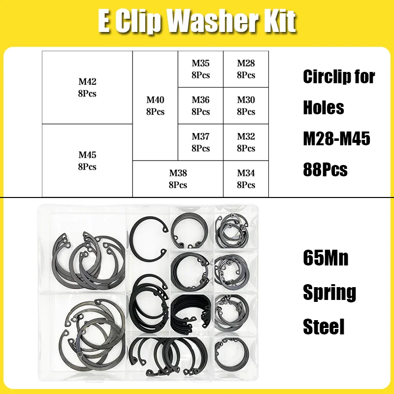C-Typ Interne Sicherungsringe für Löcher aus Edelstahl und Kohlenstoffstahl, E-Ringe, Schnappverschluss-Sicherungsclips M1.5-M48, Sicherungsring-Set für Wellen – Detail 21