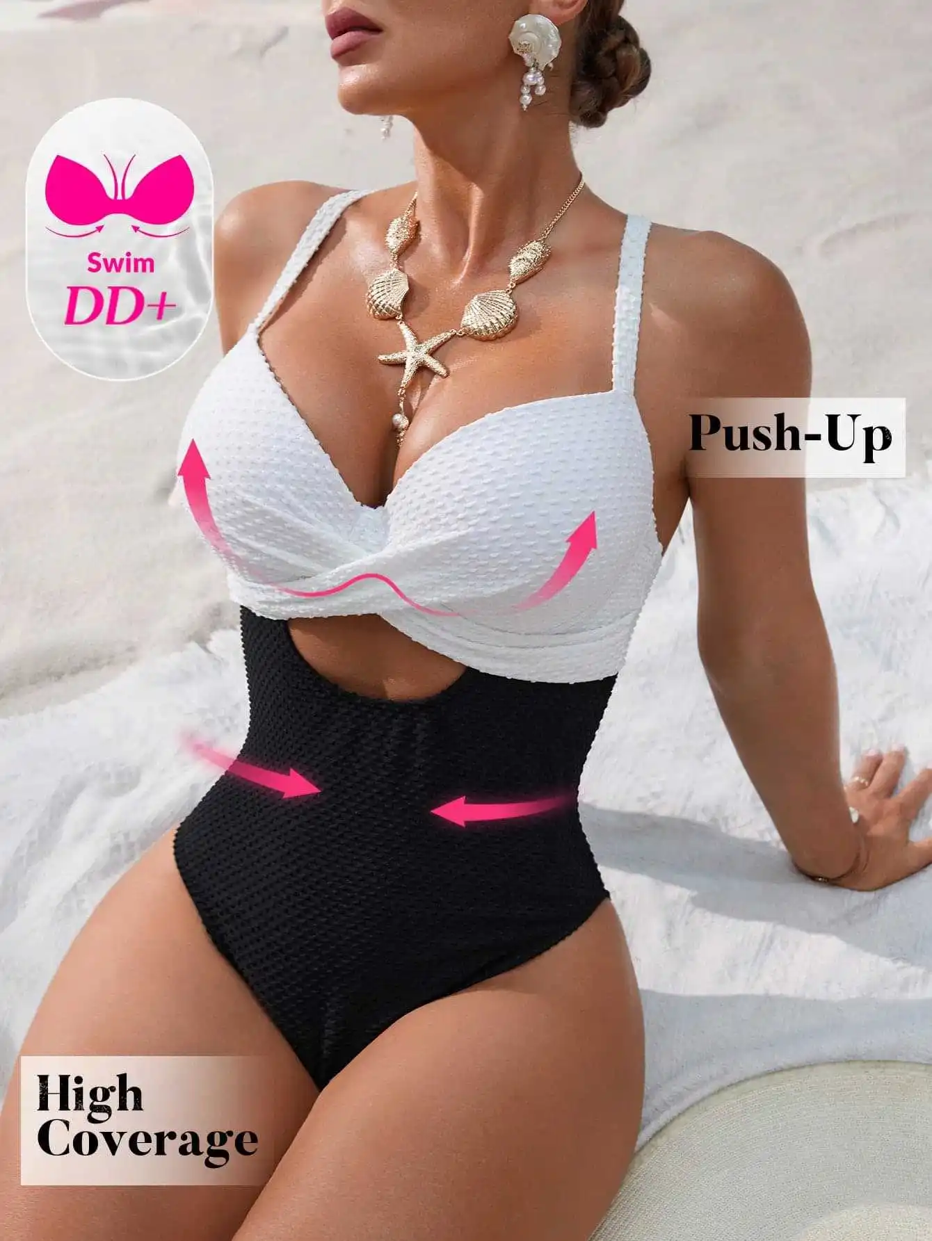 Summer Holiday Cut Out Monokini Sexy Color Block One Piece Swimsuit Bodycon Swimwear for Women Backless Bodysuit Tops Swim Wears