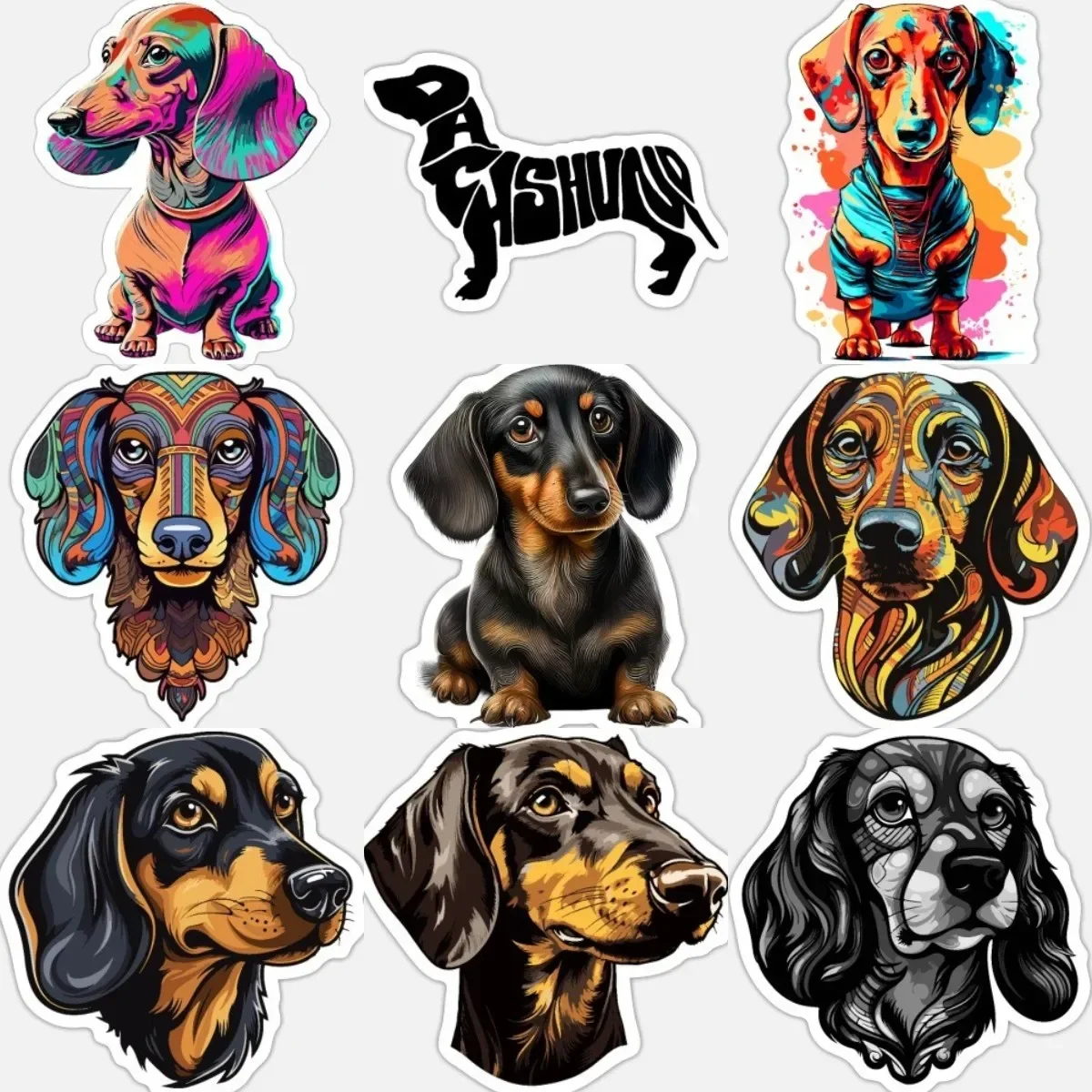 

Dachshund Pet Dog Cute Creative Sticker Laptop Car Window Motorcycle Truck Wall Bicycle Table Helmet Room PVC Decal Assecories
