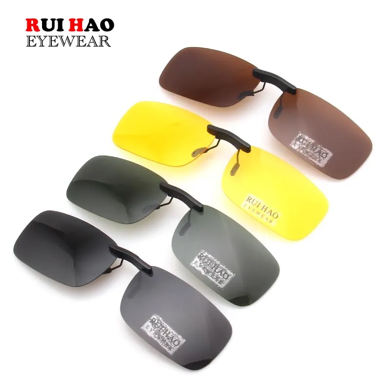 Unisex Clip on Sunglasses Polarized Color Glasses Eyeglasses Clip Sunglasses Men Women Ordinary Glasses To Sunglasses