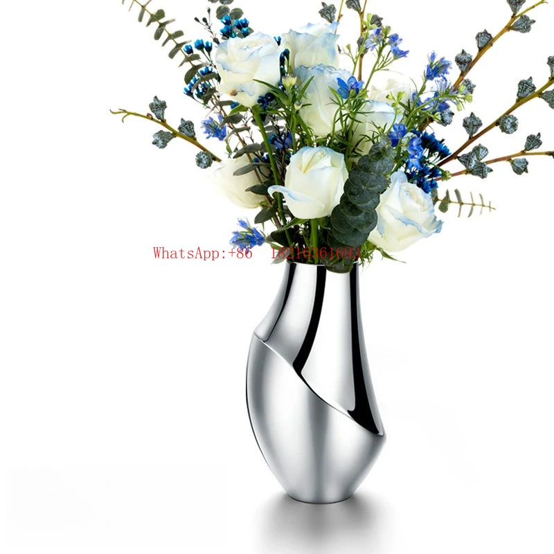 Store 2055   Stainless Steel Petal Vase Nordic Simple Living Room High-end Ornament Flower Arrangement Device