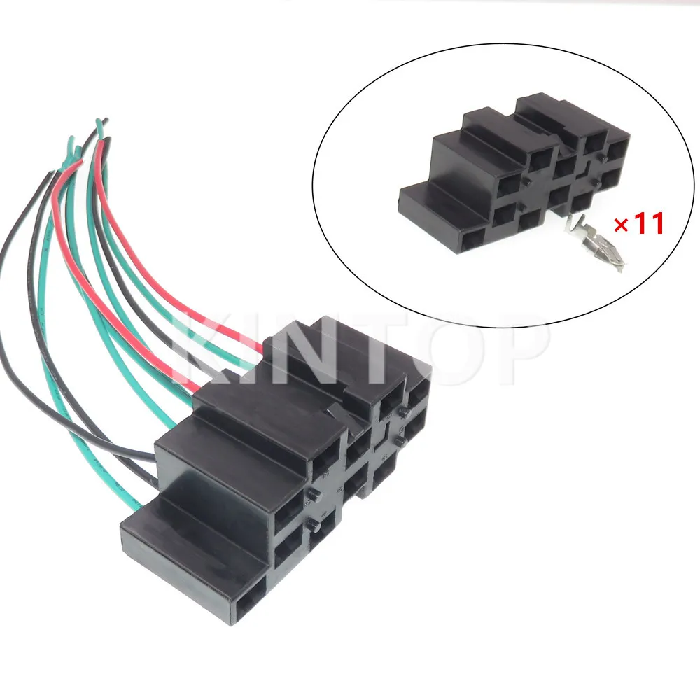 

1 Set 11 Pins Automotive Plug AC Assembly Automobile Socket With Terminals