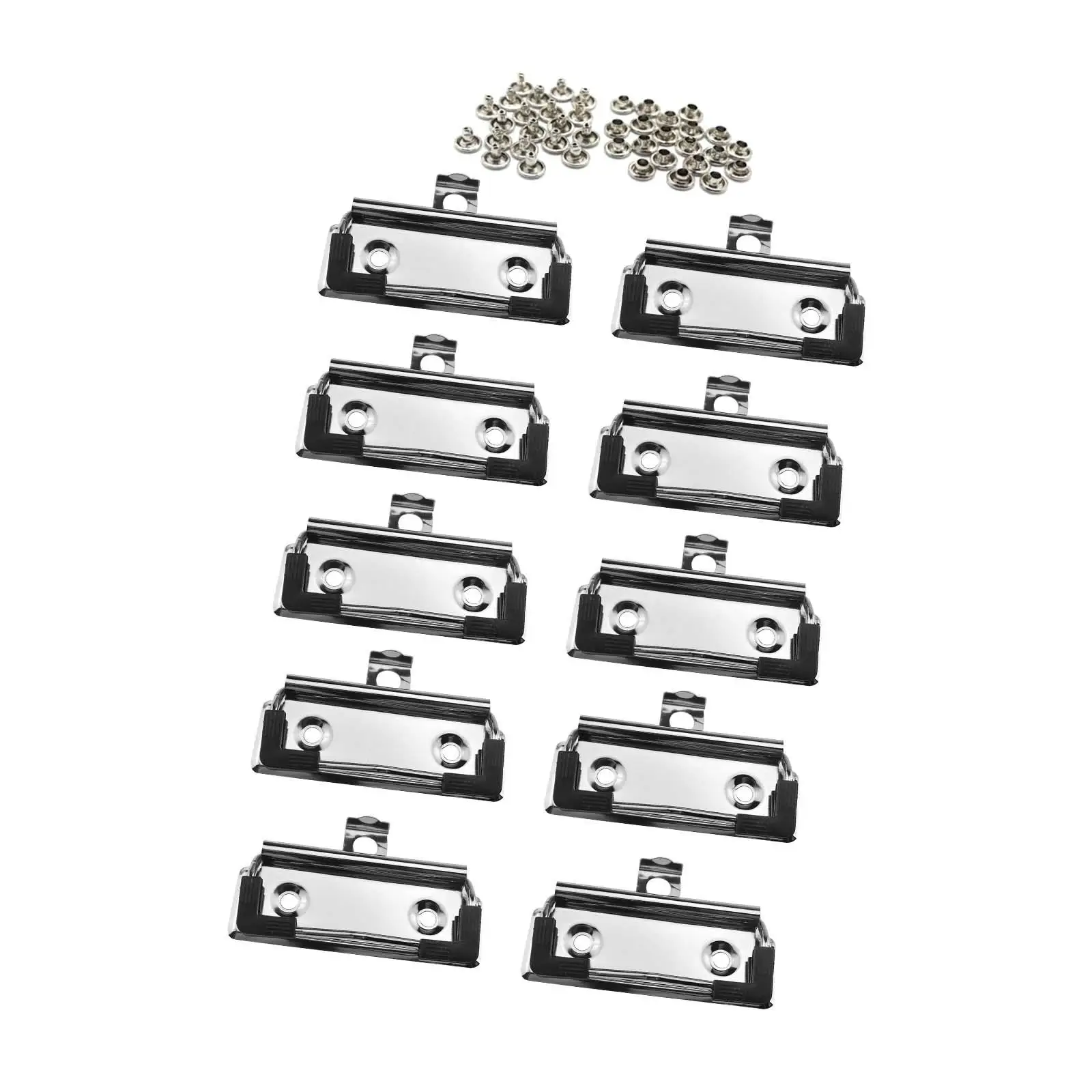 10 Pieces Metal Mountable Clipboard Clamp Spring Loaded Surface Mount Handle