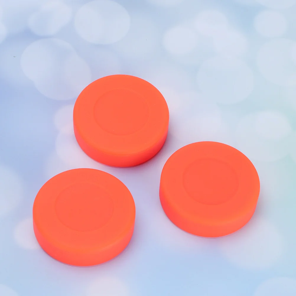 

10 Pcs Adjustable Hardness Rubber Ice Hockey Pucks Matte Hockey Balls Sports Supplies for Roller Street Hockey(Orange)