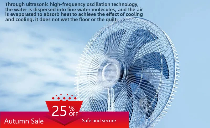 

spray fan living room water-cooled humidification plus water electric fan intelligent negative ion landing