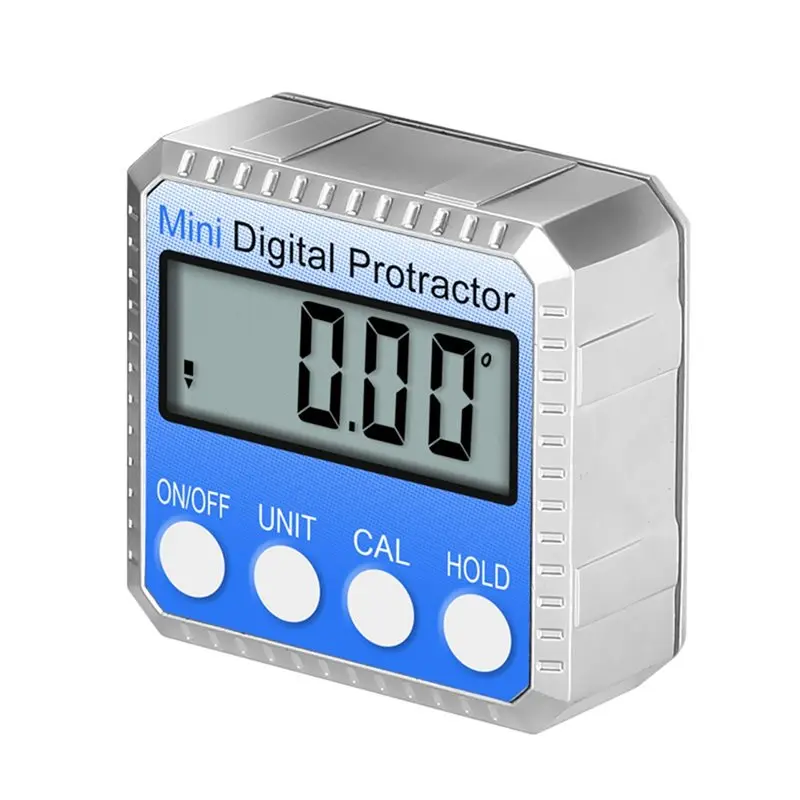 

ABFS Zinc Alloy Mini Digital Protractor 4X 90 Degree Angle Finder LCD Inclinometer High Accuracy Precision Level Tool Slope Mete