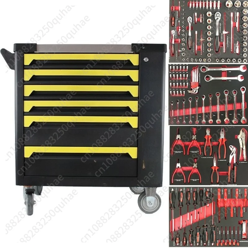 Hardware tool combination set, household manual maintenance toolbox, auto repair tool cart