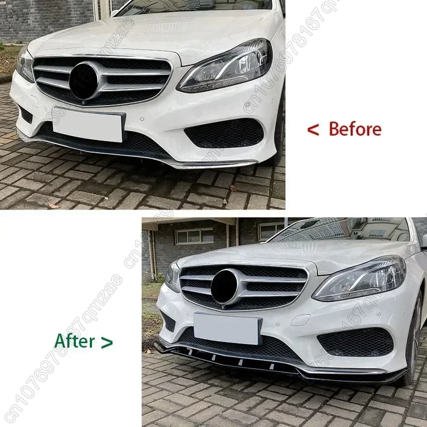 For Mercedes E-Class W212 Facelift  AMG Line 2013-2015 Front Bumper Lip Splitter Diffuser Spoiler Guard Protector Accessories