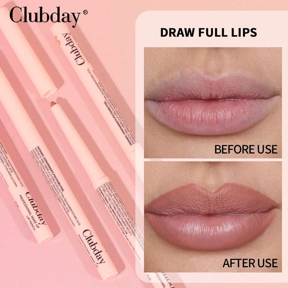 Clubday Nieuwe Lipliner 8 Kleuren 2Ml Duurzame Lippenstift Pen Matte Natuurlijke Cosmetica Make-Up Dames Dagelijks Draagbaar