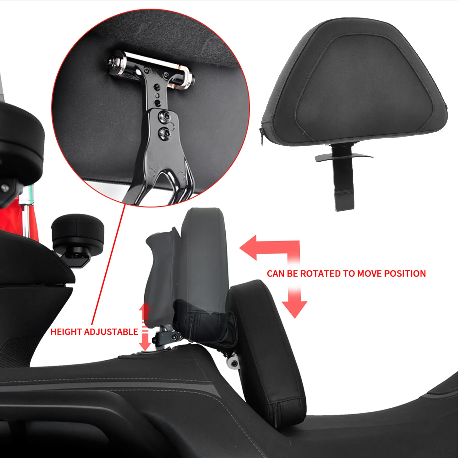 PANICAL Motorcycle Quick Removal Driver Backrest Passenger Rotating Armrest For Honda Goldwing GL1800 2018-2026 Accessories
