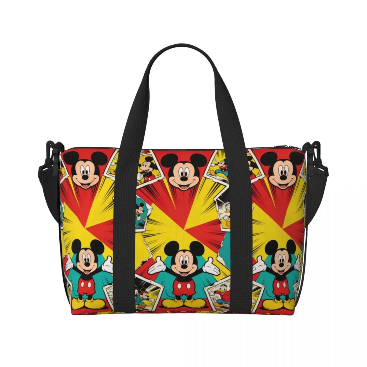 

Custom M-Mickey M-Mouse Collage Beach Tote Bag Women Extra Large Gym Carry On Anime Cartoon Travel Shopping Bags