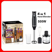 Batidora eléctrica de mano 4 en 1 de acero inoxidable
