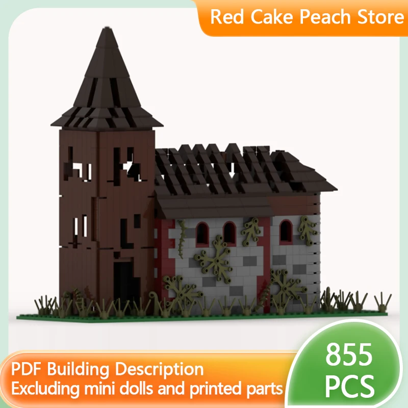 แบบจำลองปราสาทยุคกลาง MOC ตัวต่ออิฐ สถาปัตยกรรมโบราณ โบสถ์ โมดูลาร์ เทคโนโลยี ของเล่นประกอบสำหรับเด็ก ของขวัญวันหยุด