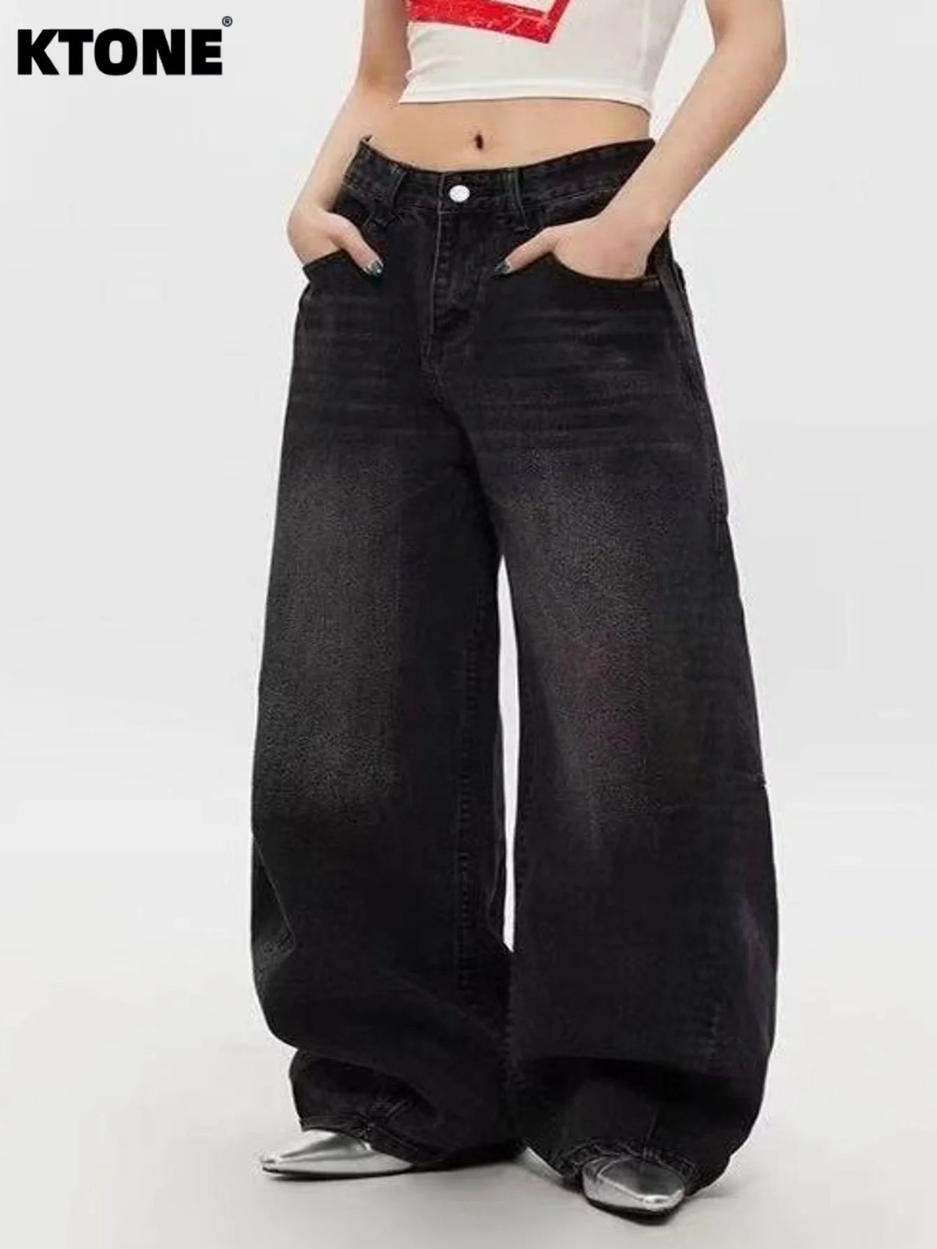 

Мужские свободные черные джинсы для повседневной носки, оригинальный дизайн, без аксессуаров и ремней.