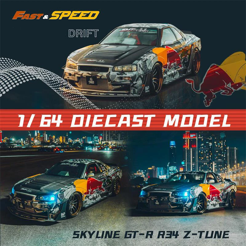 Fast Speed FS 1:64 Skyline Nismo Z-Tune RB/SRS limited999 Diecast Model Car