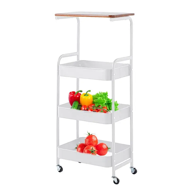 

Storage Cart With Wheels Rolling Storage Shelf Multi-Layer Kitchen Cart Slim Silent Utility Cart With High Load-Bearing Capacity