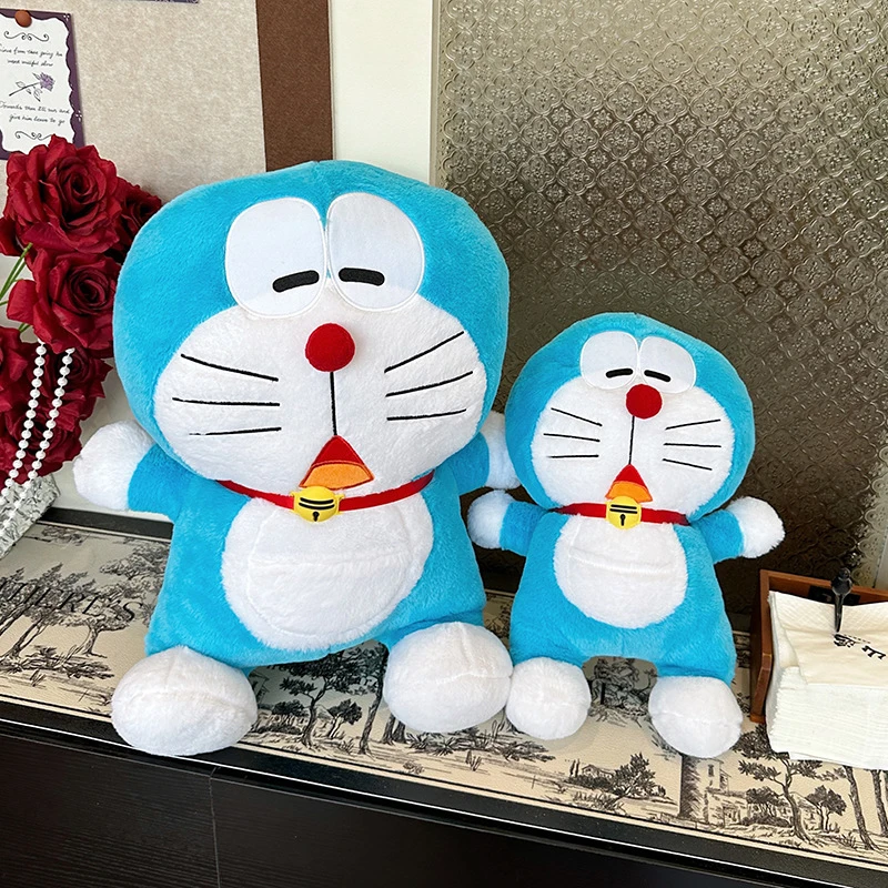 40-80cm Doraemon Plush Toys Classic Large Cartoon Plushie Anime Kawaii Birthday Pillow Doll Stuffed Gift for Childrens Xmas