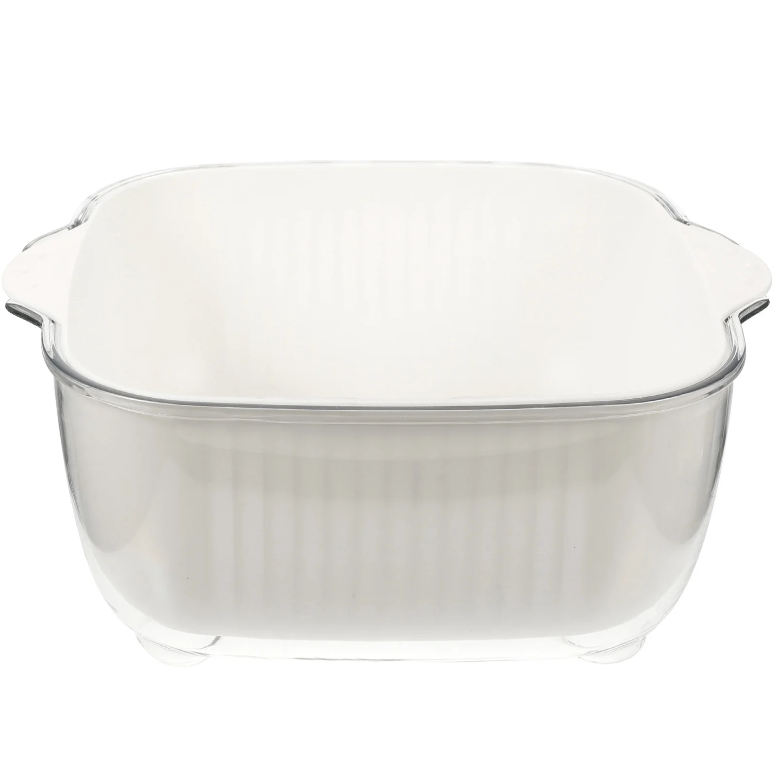 

Vegetable Washing Basket with Double Layer Design Fruit Draining Basket Reusable Kitchen Tool for Indoor Outdoor Cooking Camping