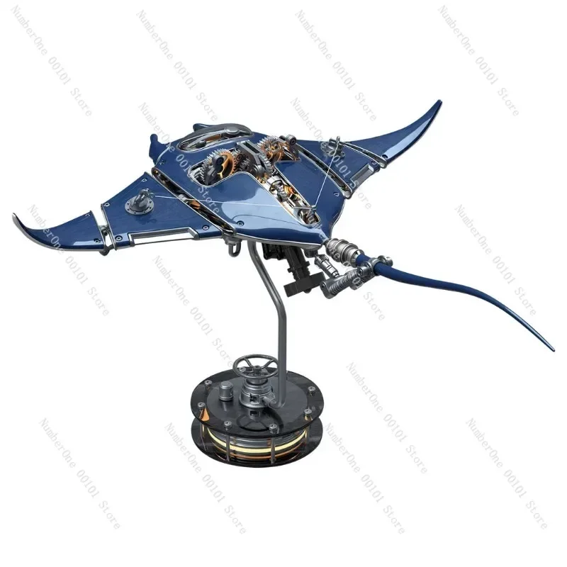 Mechanical devil fish manta ray all-metal assembly precision mechanical model