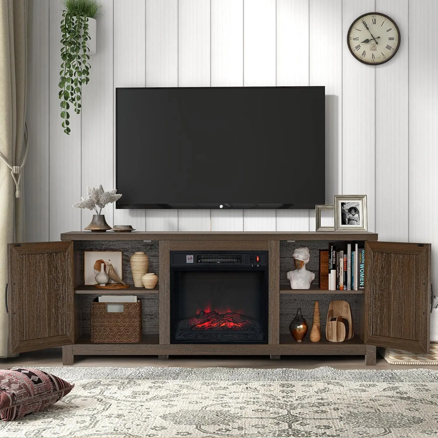 Fireplace TV Stand for Television up to 65 Inch with 18