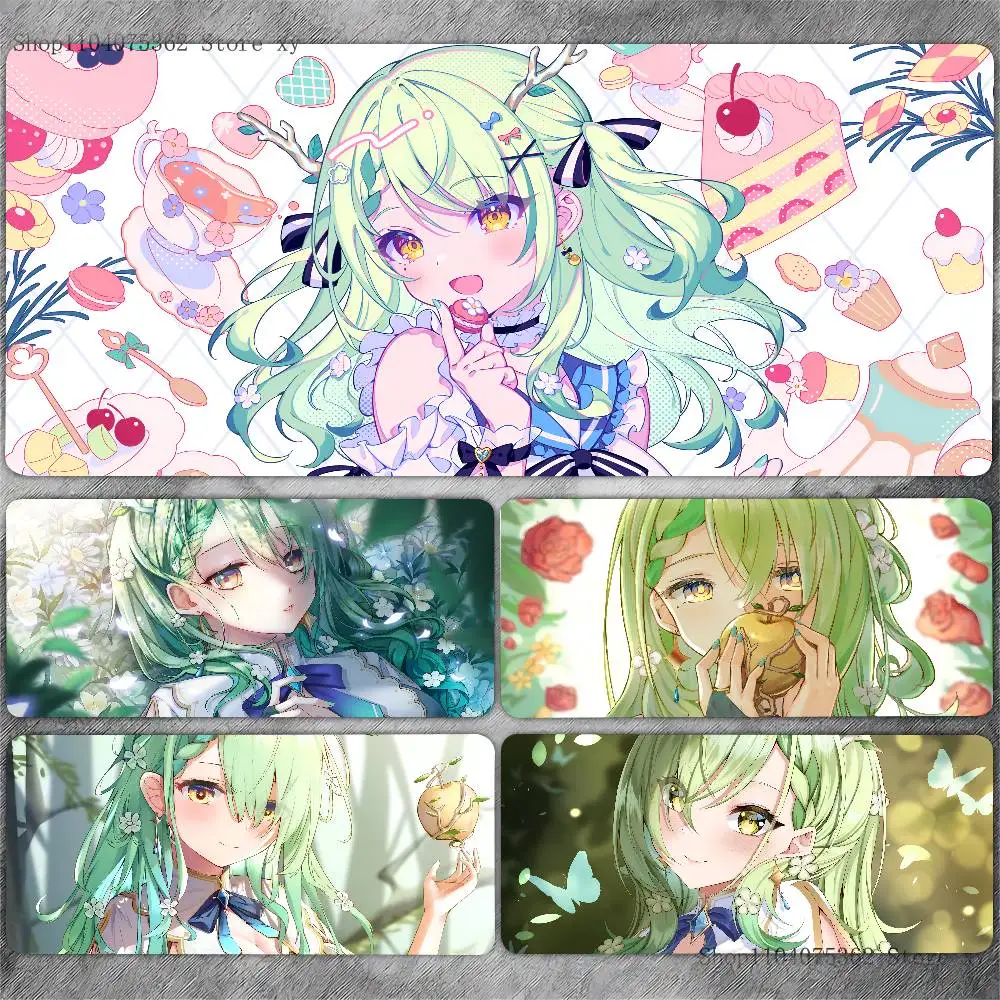 Anime Virtual Girl Ceres Fauna Mouse Pad Large Gaming Keyboard Mat LockEdge Rubber Computer Office Accessories