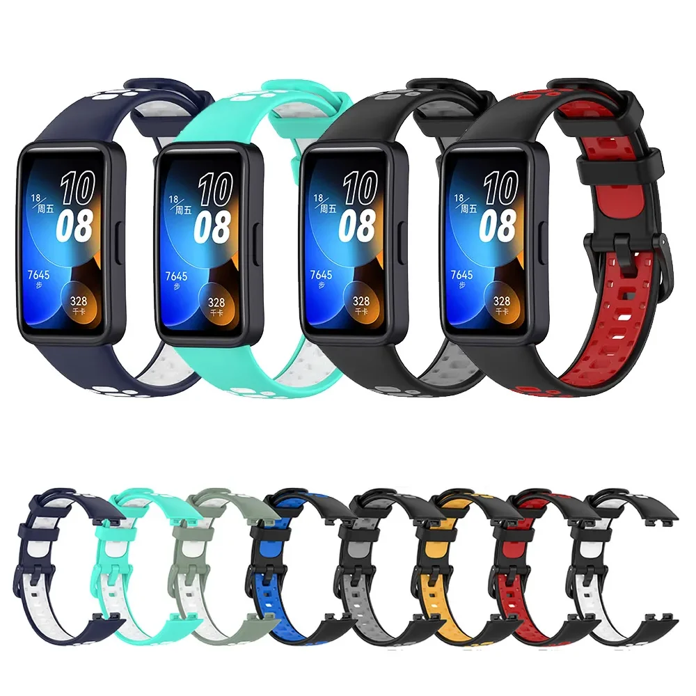 Силиконовый ремешок для смарт-часов Huawei Band 8, сменный спортивный браслет для Huawei Band8
