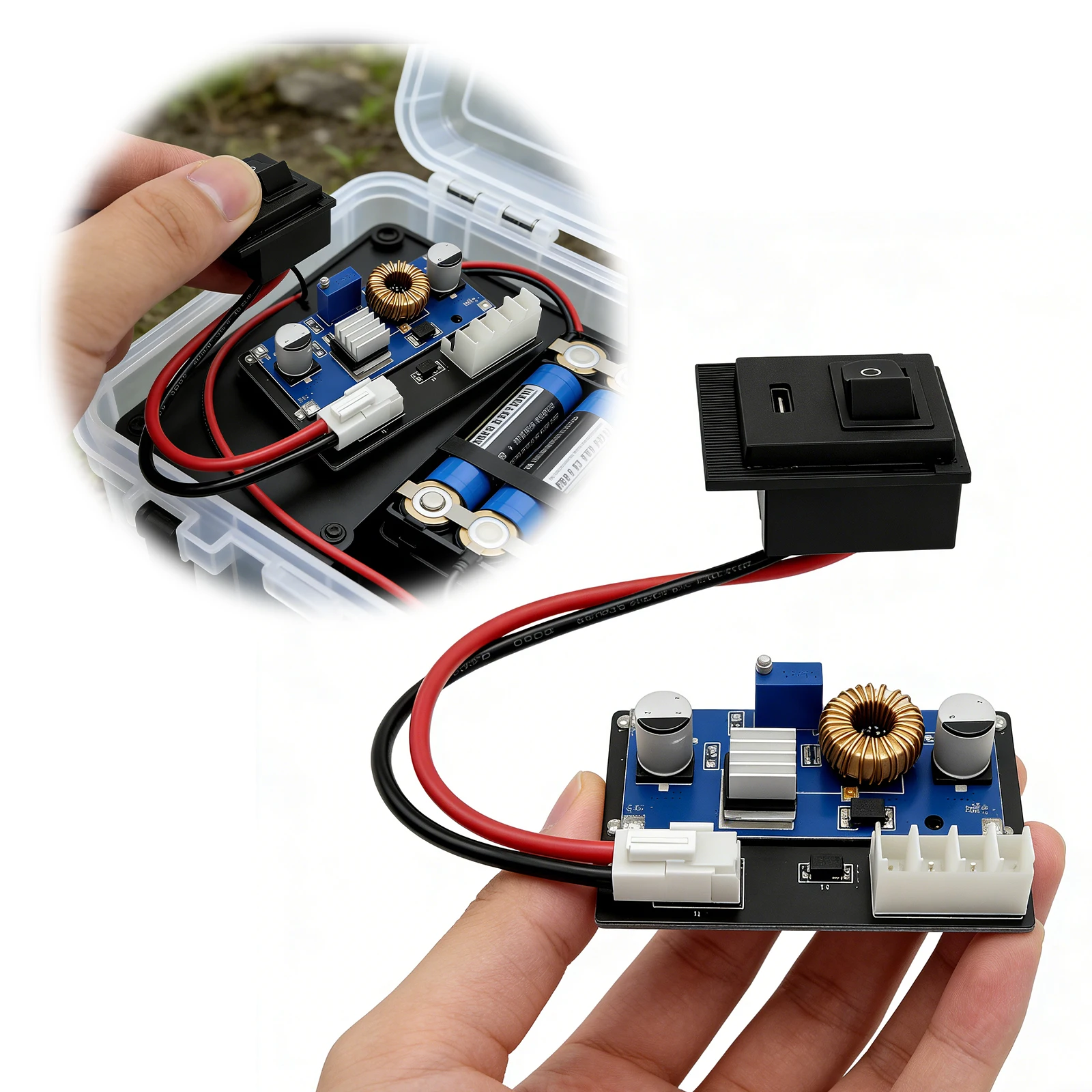 Replacement Type C PSU Mod for PS2 Fat Console Power Supply Unit Replacement Power Supply Supports PD 3.0 Retro Video Game Parts