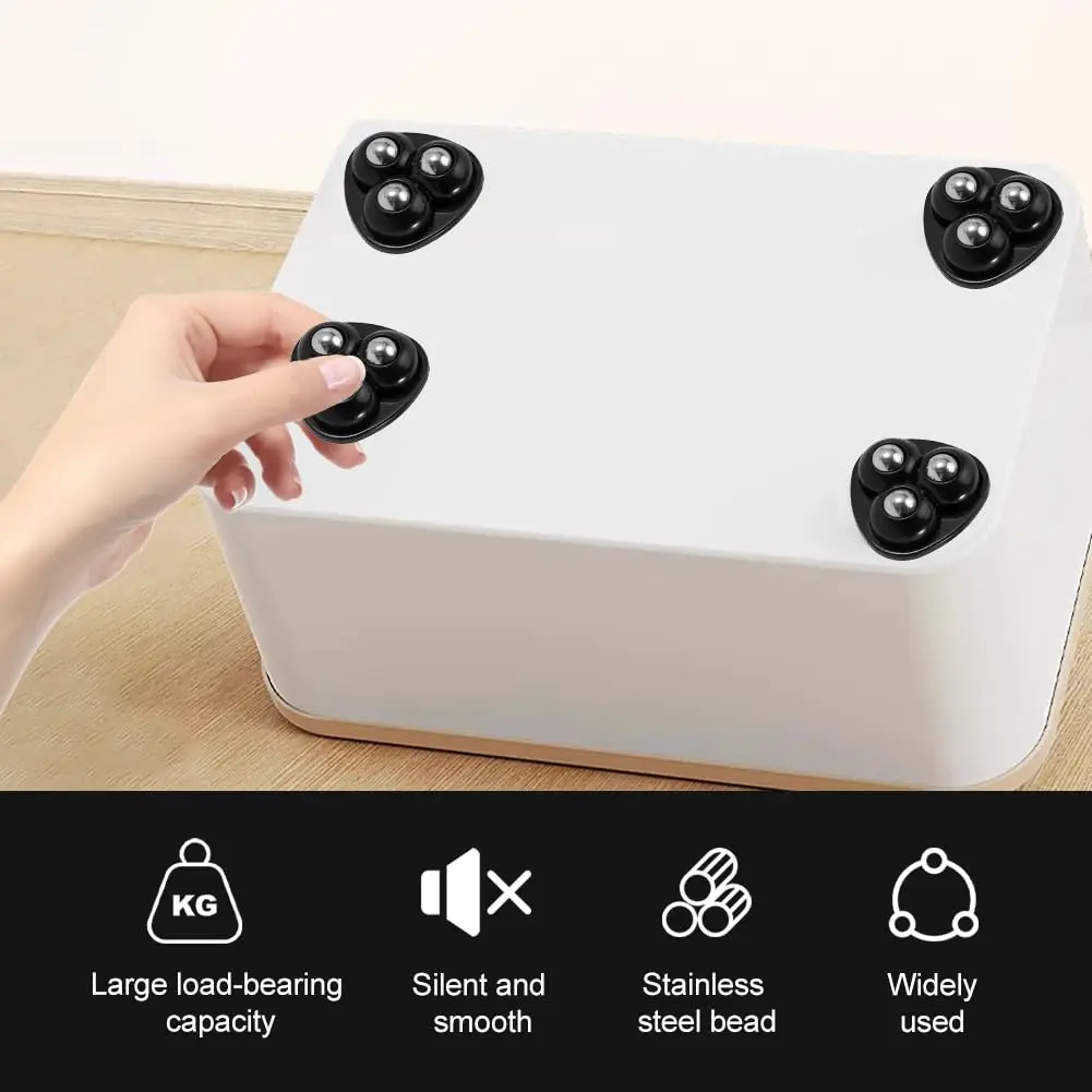 Self adhesive roller, rotating wheel for furniture, commonly used in storage boxes and small household appliance storage boxes
