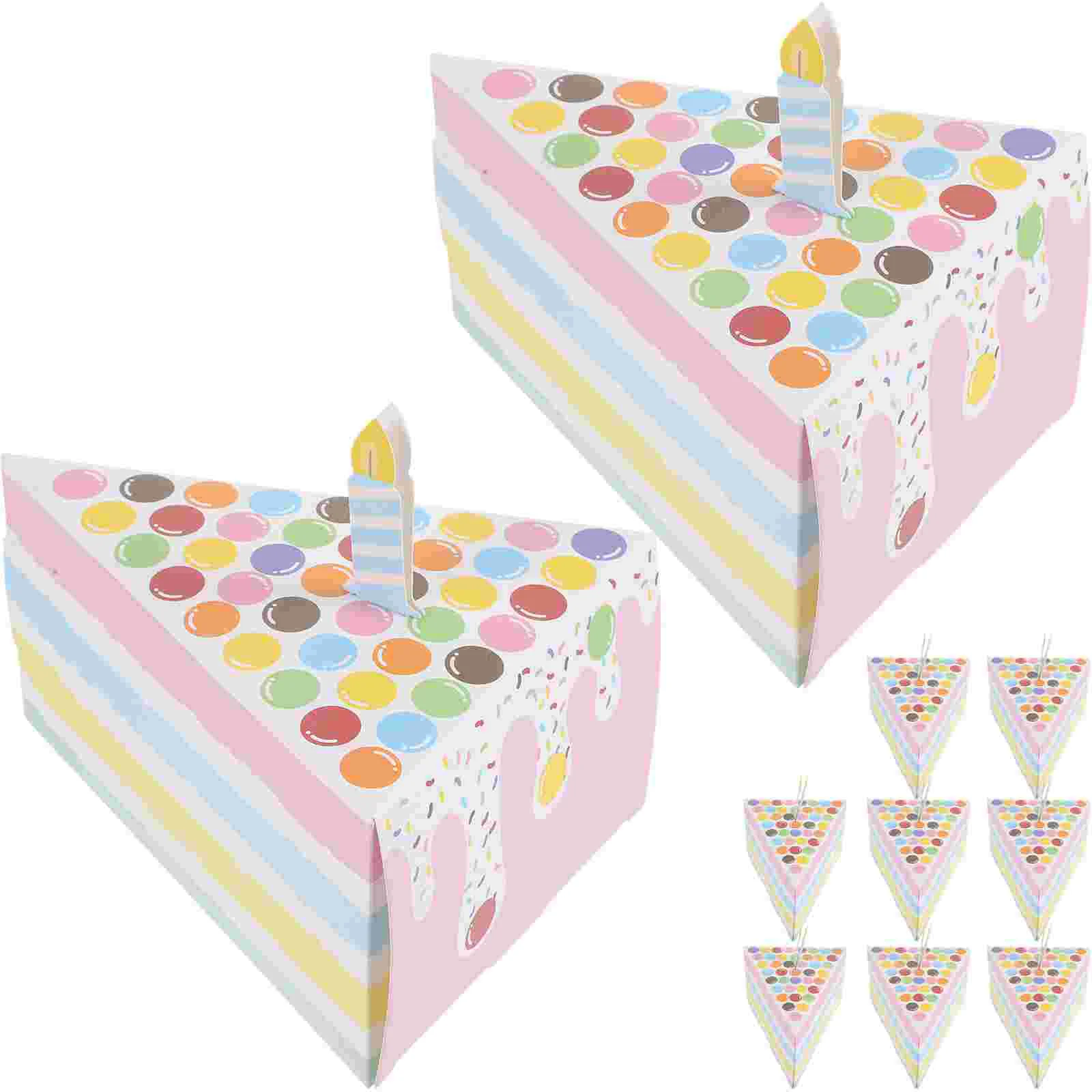 Muffin Triangular Cake Shape Birthday Party Creative Gift Box Pink Candy Pillow Shaped Boxes Liners Paper Bride