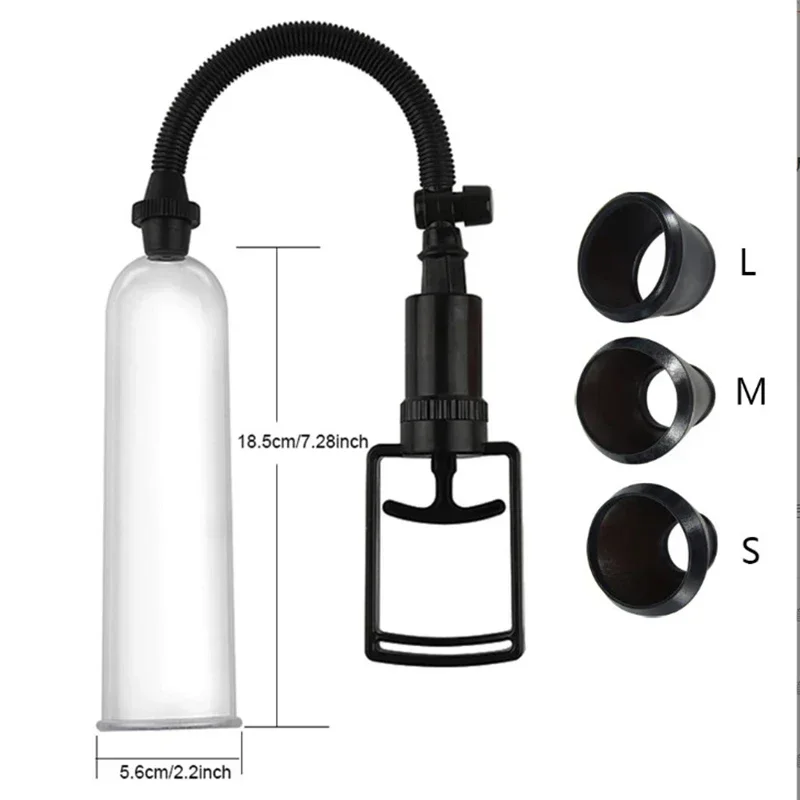 Bomba Penis Manual para Homens, Bomba de vácuo para ampliação do pênis, Ampliação masculina, Extensor do pénis adulto, Sex Toys