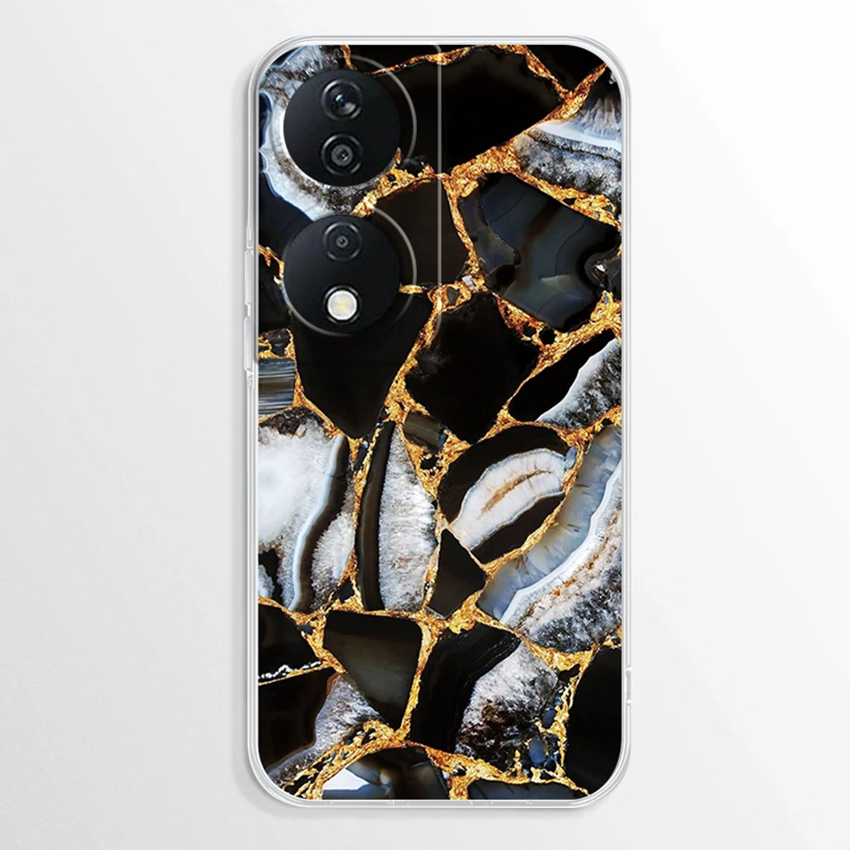 For Honor X7b Case Honor X7B Cover CLK-LX1 CLK-LX2 CLK-LX3 Honor X7 X7A Phone Case Luxury Marble Soft TPU Shockproof Back Cover