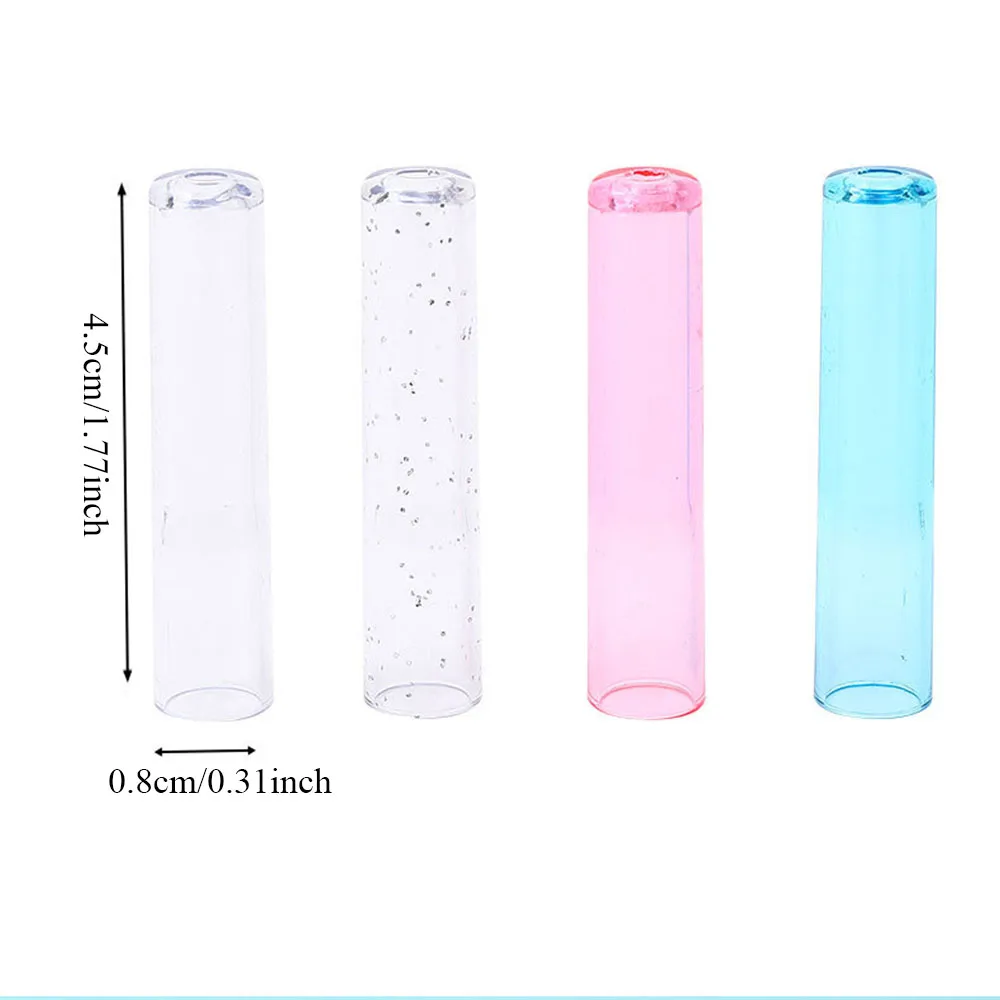 6Pcs/Set Transparent Plastic Pencil Cap Simple Colorful Pencil Extender Cute Pencil Protection Cap School Office Supplies NEW