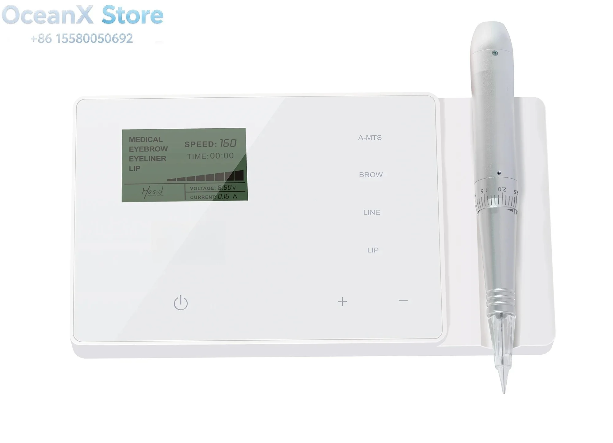 Digital Permanent Makeup Machine, Professional PMU Tattoo Device for Eyebrow, Eyeliner & Lips