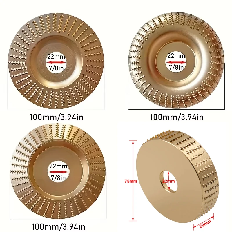 

1pcs Woodworking Carving And Polishing Wheel, Multi-Functional Abrasive Wheel Forming Tool, Abrasive Disc Inner Diameter 22 Mm
